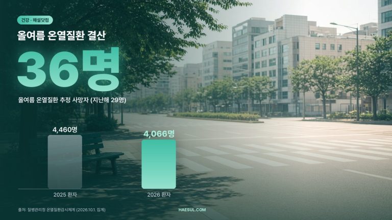 2026년 여름 온열질환 결산: 줄어든 환자, 늘어난 사망