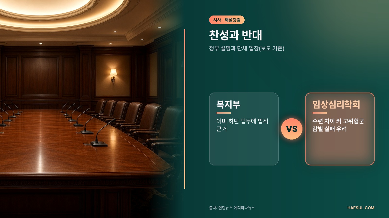 심리상담 공통업무 시행령: 10월 19일 의견 마감, 복지부 개정안과 심리학계 반발 정리
