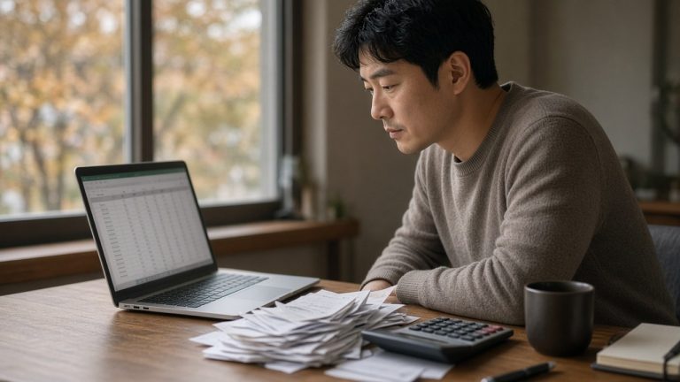연말정산을 준비하는 직장인